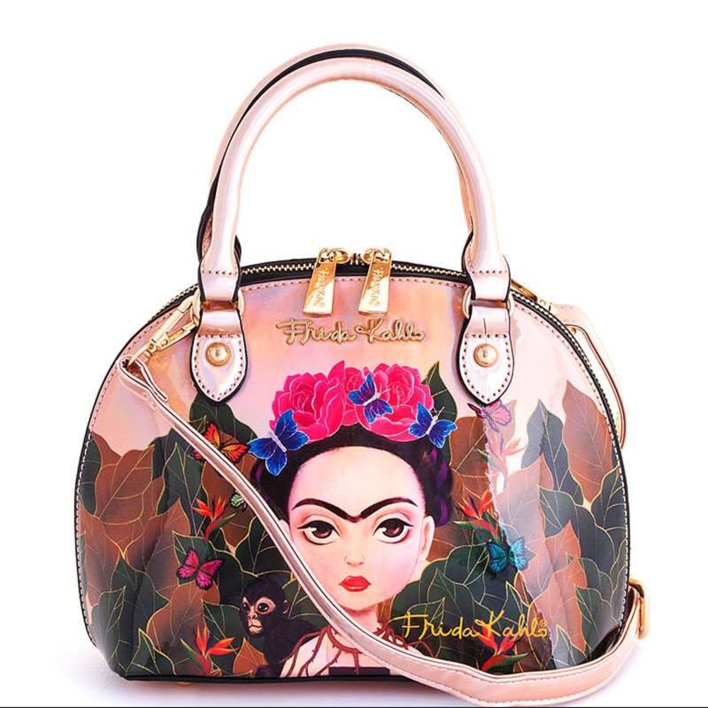 JUST IN! FRIDA KAHLO CUTE GLOSSY BAG 💯 AUTHENTIC - Picture 2 of 6